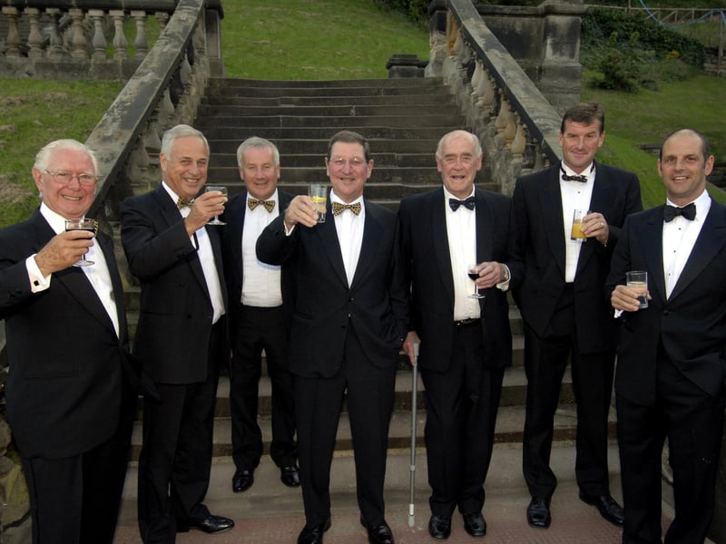 Guests line up at a Scarborough Cricket Festival dinner