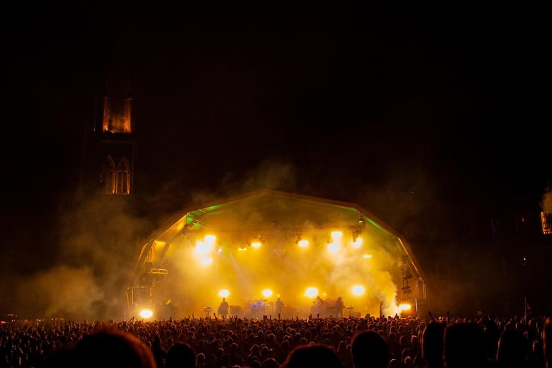 New Order perform at the Piece Hall in Halifax (Picture Frank Ralph)