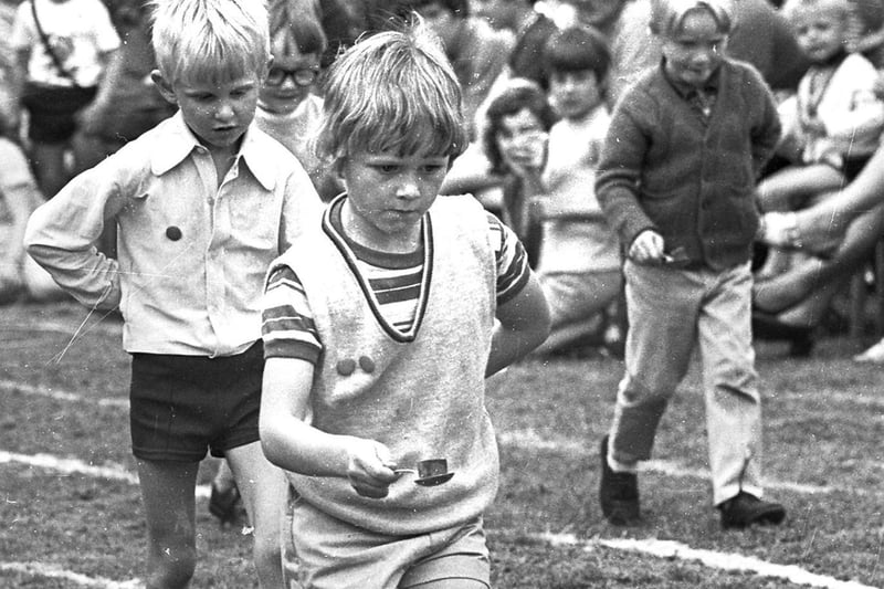 The Aspull Community Primary school sports day in 1973