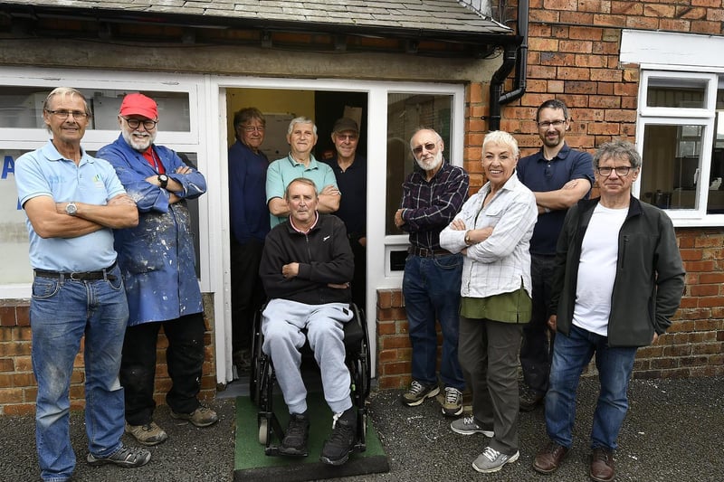 Some of the Scarborough Mates team at the Men's Shed.