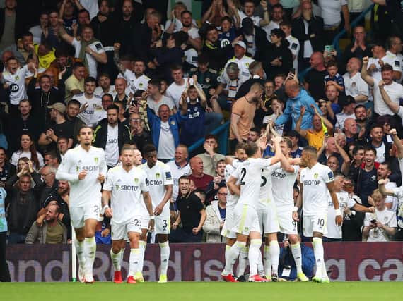 Leeds United celebrate at Elland Road. Pic: Getty