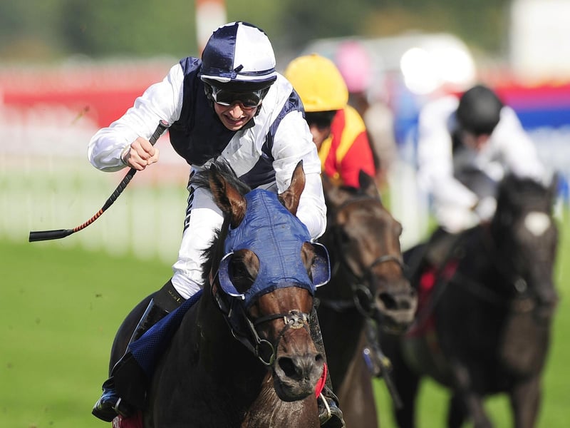 This was William Buick winning the 2010 St Leger on Arctic Cosmos.