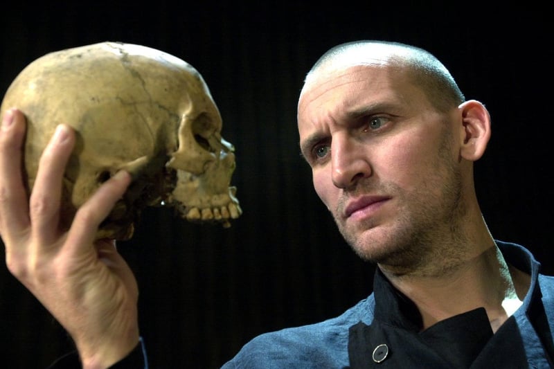 Actor Christopher Eccleston plays William Shakespeare's Hamlet at the West Yorkshire Playhouse in October 2002.