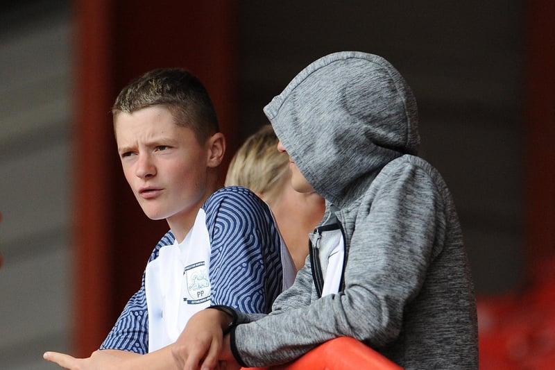 These two young North End supporters were in the away end at Ashton Gate