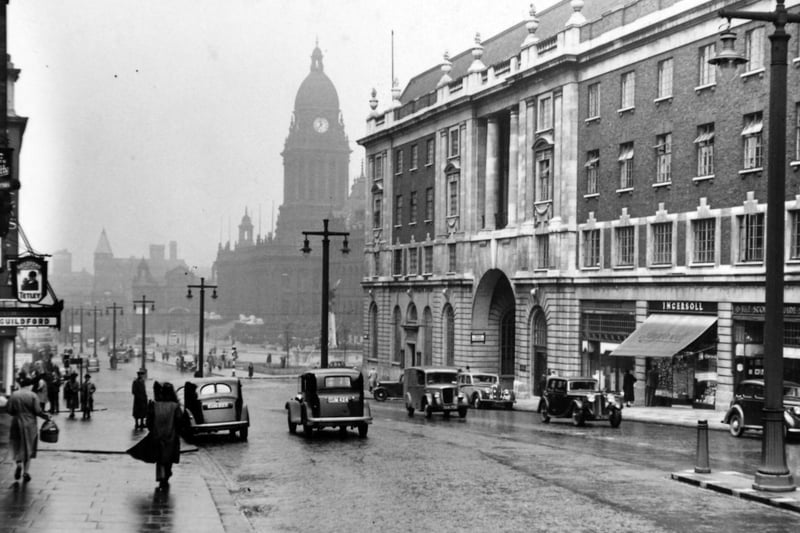 The Headrow from Leeds Town Hall in July 1951.