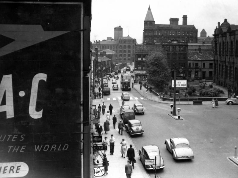 The west end of The Headrow in July 1952.