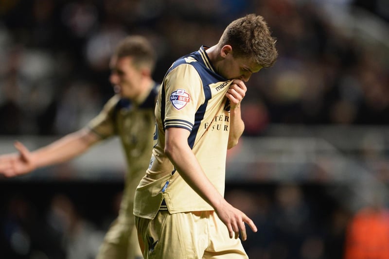 Sam Byram looks dejected during the Capital One Cup third round clash against Newcastle United at St James' Park in September 2013.