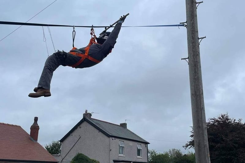 Rob Isles created the paraglider scaregrow, which was picked out as one of the favourites by two local businesses The Coach and Horses and Barnacle Bill's Chippy