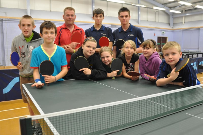 Graham School’s table tennis sessions were well-attended throughout the 
summer break. Pupils are pictured with coach Shaun Alvey.
