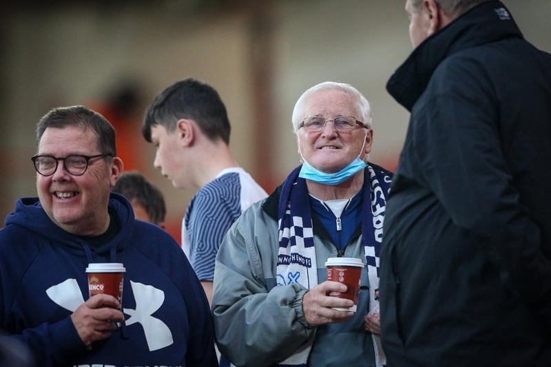 These PNE fans enjoy a pre-match cup of tea