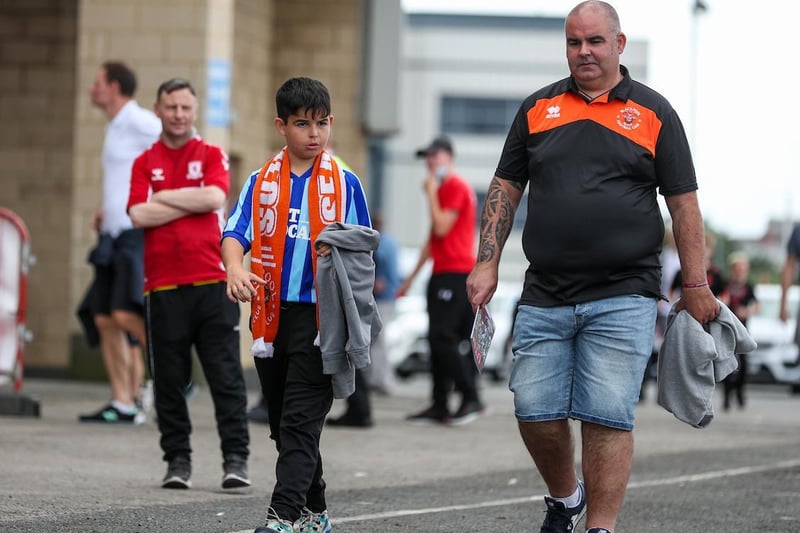 Blackpool fans prior to kick-off