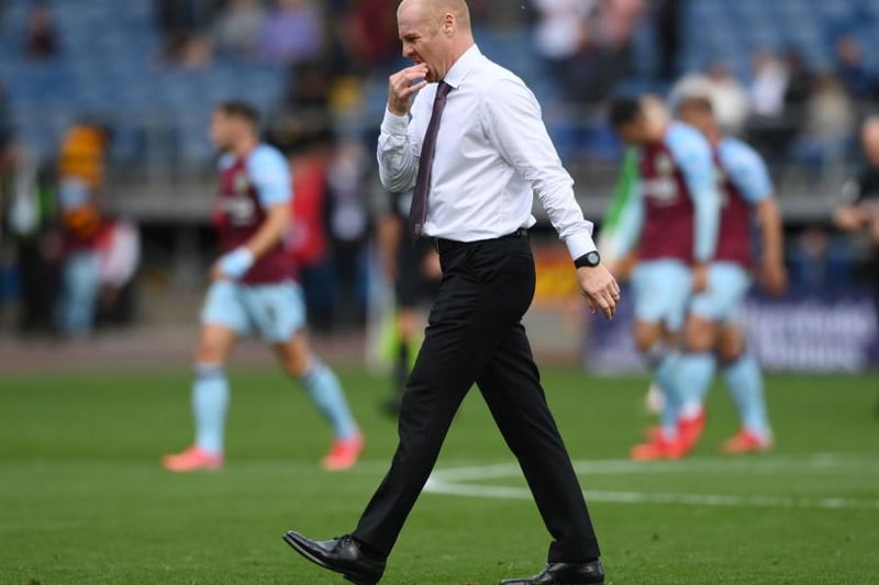 Sean Dyche was left with much to ponder as the half time whistle blew.