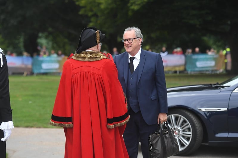 Richard Ferrand, the President of the French National Assembly arrives at Astley Hall and is greeted by Steve Holgate, Mayor of Chorley.
Credit: ©UK Parliament/Jessica Taylor