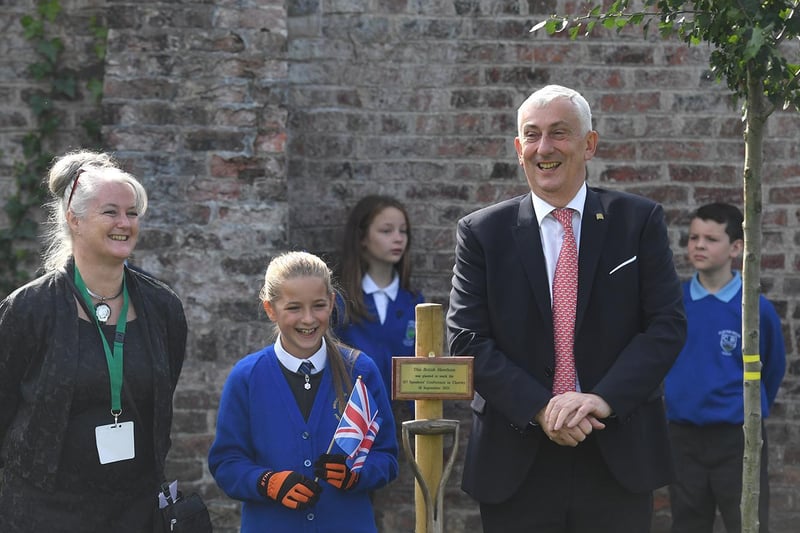 Sir Lindsay Hoyle, Speaker of the House of Commons, plants a tree in the grounds of Astley Hall with a child from a local school.
Credit: ©UK Parliament/Jessica Taylor