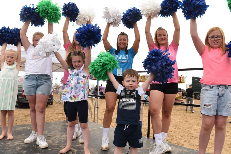 The chance to participate in cheerleading was another hit aspect of the day