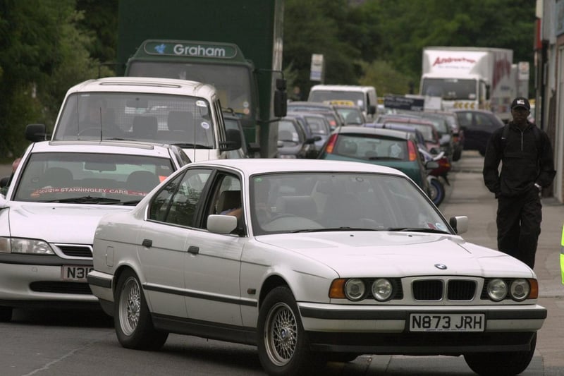 Motorists queue up for fuel at the Bayford Thrust garage in Burley Road.