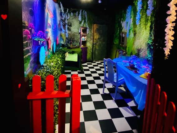 Take a look inside the new Almost Alice escape room at The Escapologist at White Rose Shopping Centre.