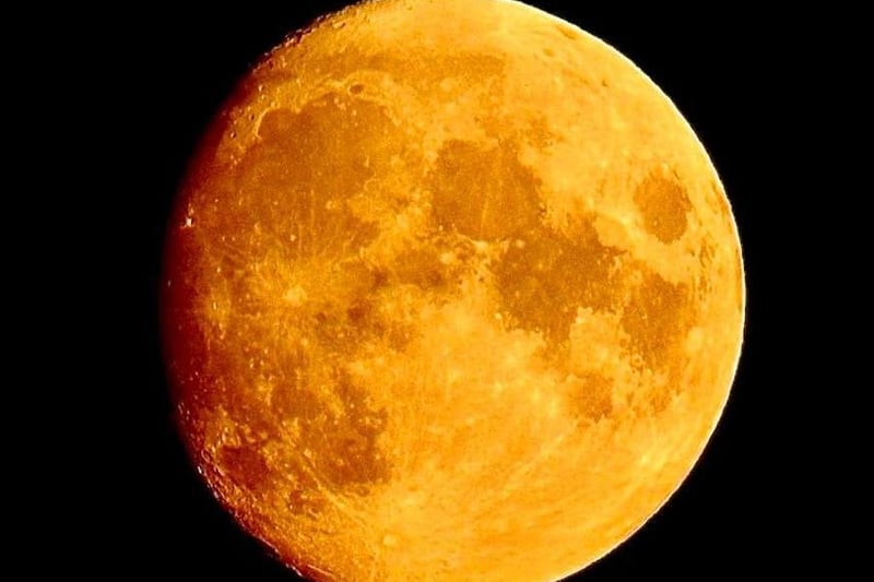 Steve Turner's fantastic photo of the Harvest moon over Ryhill.
