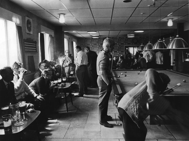 The games room at Seacroft W.M.C. pictured in June 1970.