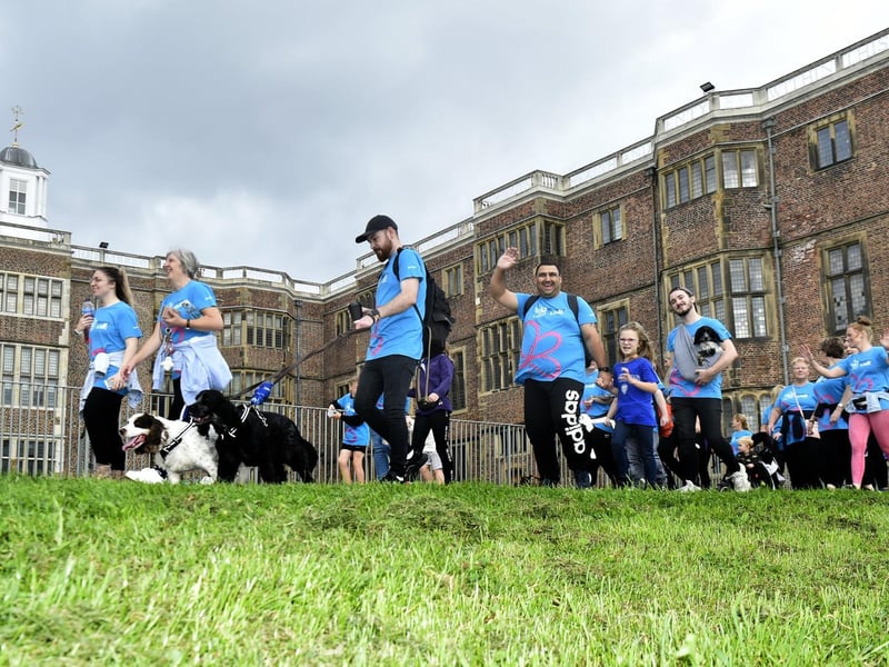 The walkers begin the 6km route around the picturesque estate