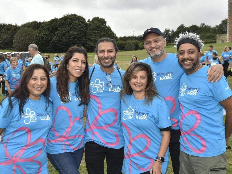 The Mistry and Lad families walking for their parents
