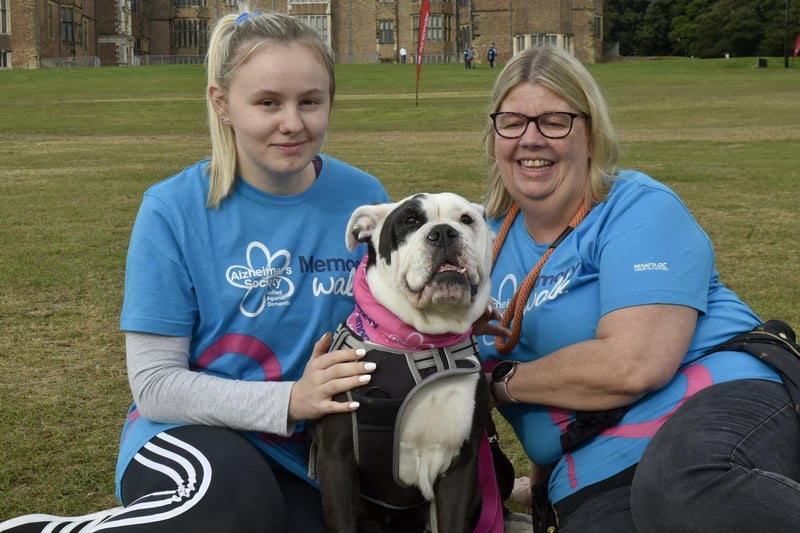 Sue Macpherson and daughter Shone, of Ilkley, and with their dog Rizzo
