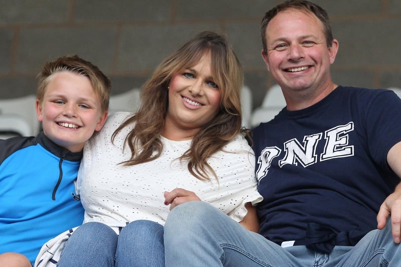 These three PNE fans are all smiles at Birmingham
