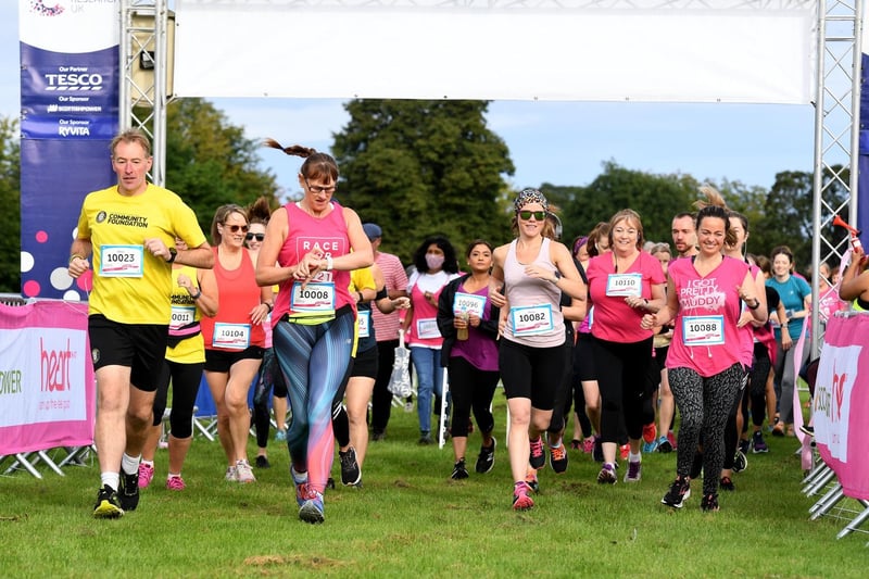 The start of the Race For Life 10km race