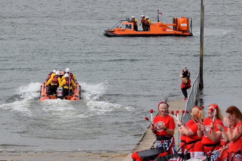 The new RNLI lifeboat in Morecambe is taken for a maiden voyage. Photo by Chris J Coates