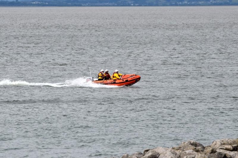 The new RNLI lifeboat in Morecambe is taken for a maiden voyage. Photo by Chris J Coates