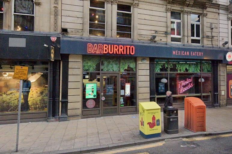Barburrito is located on Boar Lane in the centre of the city. The classic burrito costs £6.50.