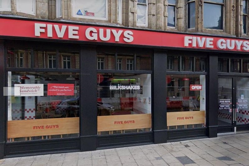 Five Guys is open at several locations across Leeds, including Duncan Street (pictured), Cardigan Fields and Dewsbury Road. The bacon cheeseburger costs £8.95.