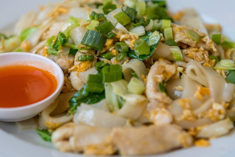 Thai Aroy Dee can be found at the top of Vicar Lane. Their main courses start from £6.95.