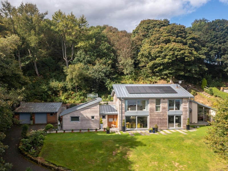 A contemporary style home in a beautiful natural setting.