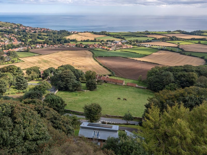 Looking over the top of the house and across the fields....
