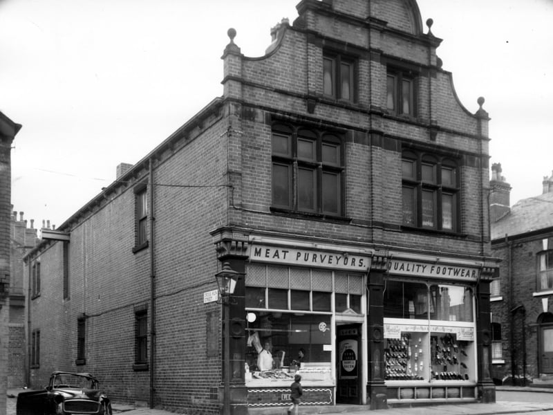 Leeds Industrial Co-operative Society buildings at the junction of Malvern Road with Cross Kiln Street in July 1964.