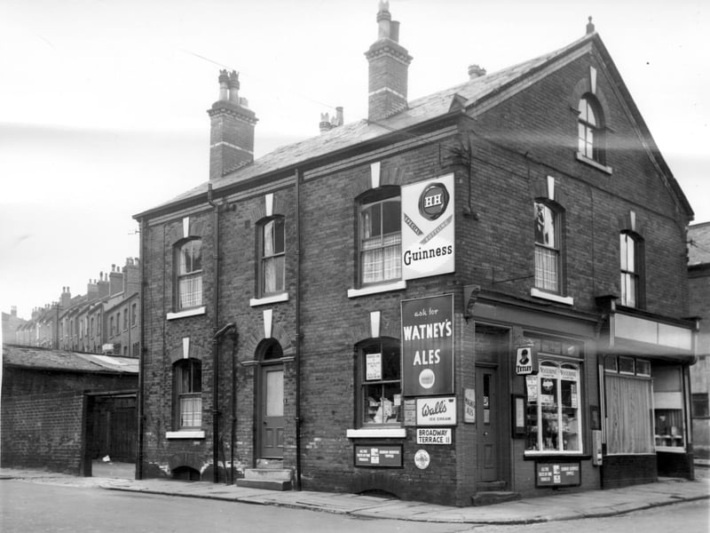 Junction of Broadway Terrace with Malvern Road in July 1964.