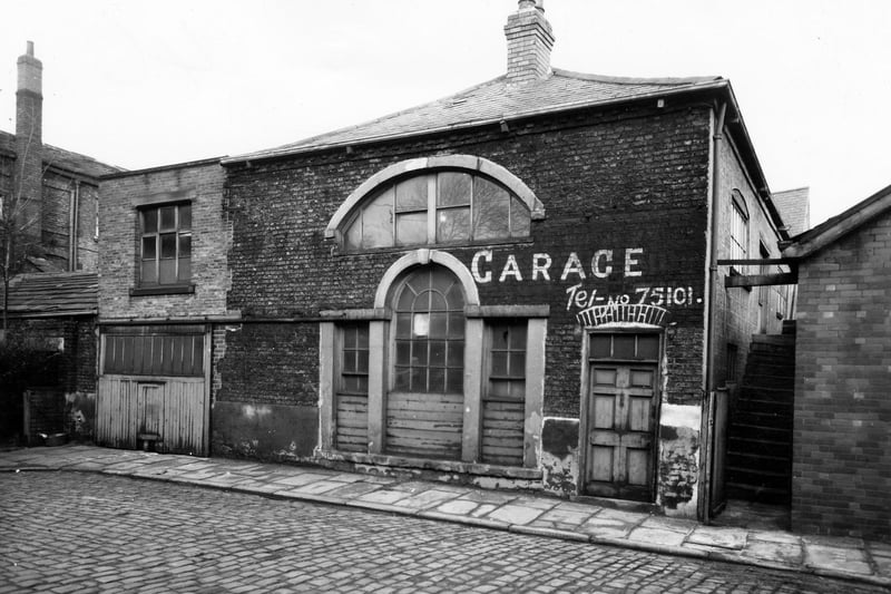 Garage premises on Lady Pit Crescent pictured in December 1965.