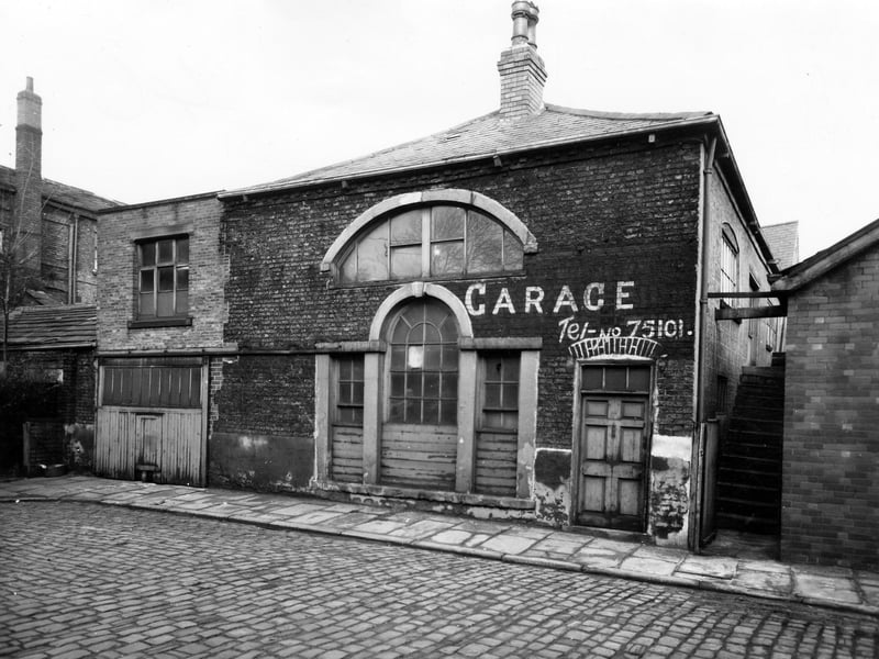 Garage premises on Lady Pit Crescent pictured in December 1965.