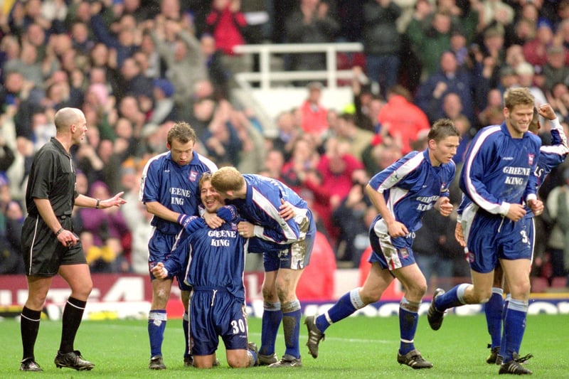 With three defeats in their opening five games, newly-promoted Ipswich had a rocky start to life in the Premier League in 2000. But the Tractor Boys surprised all those who tipped them to go straight back down by competing with the very best at the top of the table, eventually finishing in fifth place and qualifying for the UEFA Cup.