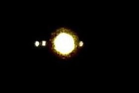Steve Turner said: "Amazing what you see in Ryhill with a camera, Jupiter and 3 of its moons, Ganymede and Europa and on the right is Io."