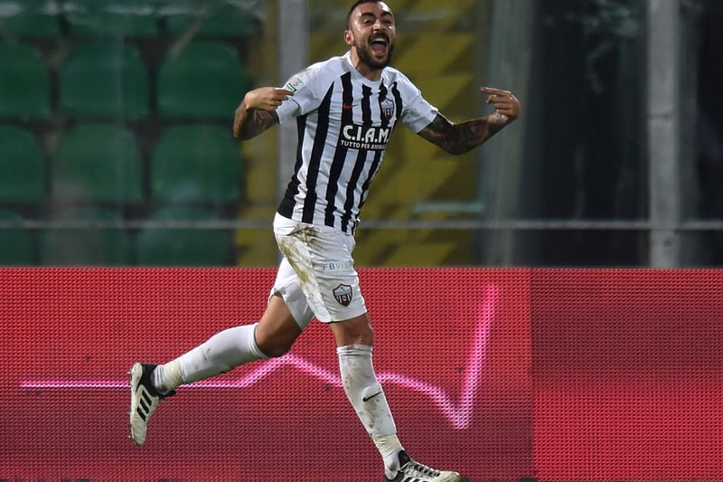 Now 32, the Italian midfielder left Leeds for Ascoli, above, and is now at Italian Serie C side Siena whom he joined in September after leaving Novara Calcio. Photo by Tullio M. Puglia/Getty Images.