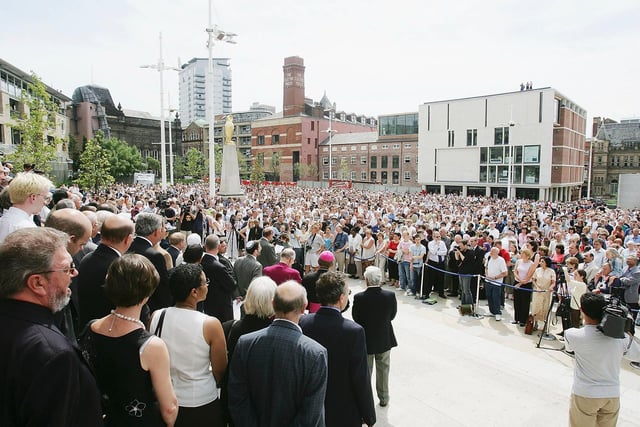 Hundreds of people came together at Millennium Square in July 2005 a two minute tribute for the victims of the London Bombings.
