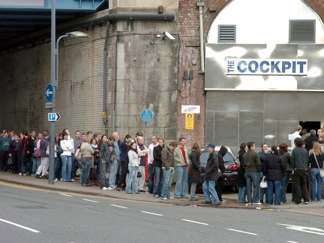 Long queues as Kaiser Chiefs tickets went on sale at The Cockpit in November 2005.