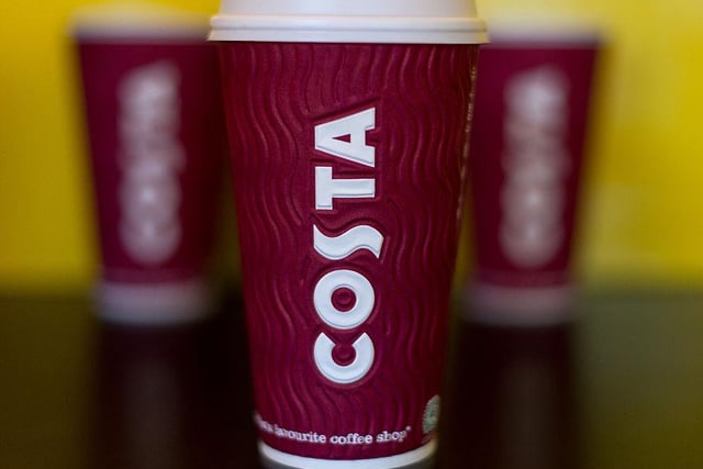 A caffeine hit was in at number five, with Costa Coffee's Latte proving popular.