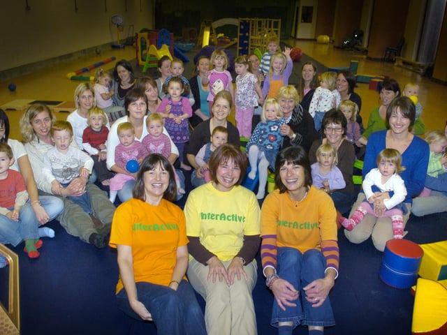 Staff, mums and youngsters at the InterActive session at the Whitby Pavillion.