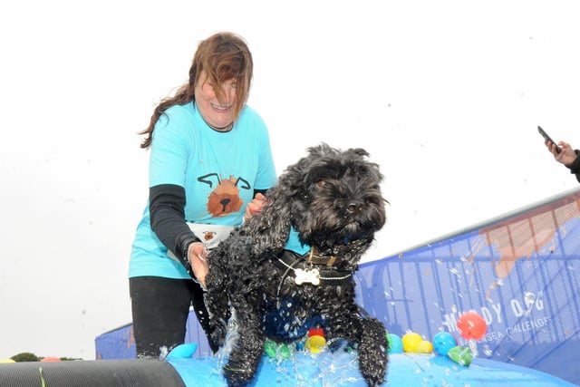 Dogs and their owners faced muddy challenges all Saturday as part of the Muddy Dog Competition.