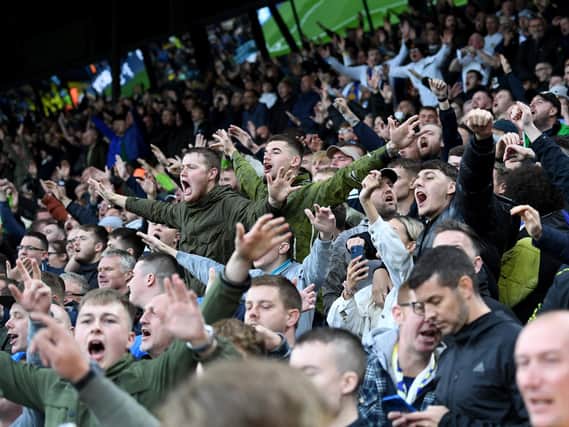 PASSION: Leeds United's fans are in full voice at Elland Road for the visit of Watford. Picture by Simon Hulme.