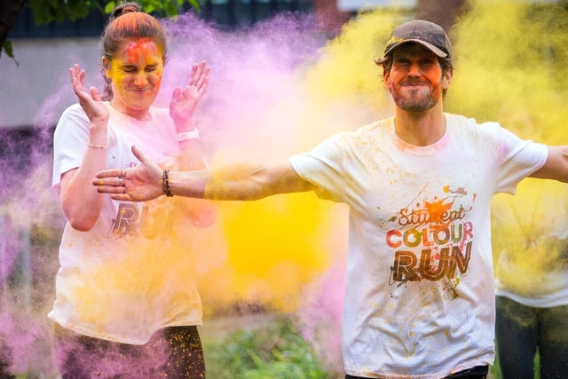 "Participants run (walk, skip or hop) a unique 5K campus route and get showered in coloured powder. Enjoy the big stage madness before the run with a colour fight and mass warm-up and continue the chaos at the finish line."