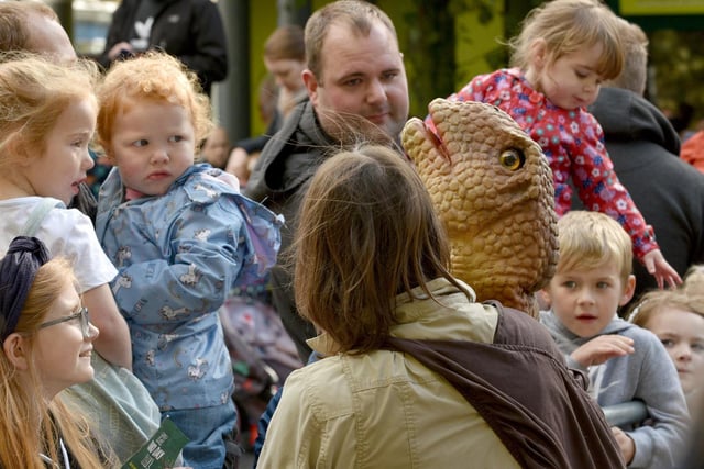 Not everyone liked the baby dinsoaurs during the Dino Day in Lancaster City Centre. Photo: David Hurst